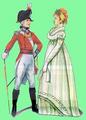 1801 г. Английский офицер и леди