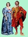 1635 г. Английский граф и дама в придворных туалетах