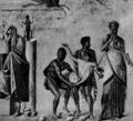 93. Жертвоприношение Ифигении. Настенная живопись из Помпеи, около 65 г. н. э. Национальный музей, Неаполь