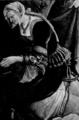 166. Альбрехт Альтдорфер. Молящаяся женщина. Деталь из алтаря св. Себастьяна вСанктфлориане. У знатной дамы накидка на голове из тон кой прозрачной ткани, платье с глубоким вырезом спереди и сзади.