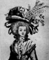 336. Один из вариантов шляпы, называемый бонне а ля нотабль (bonnet a la notable), которую надевали на белый напудренный парик