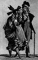 352. Карикатура Верне, Лез Анкруаябль. Эксцентричная мода, возникшая после революции имела целый ряд вариантов. 