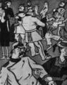 476. «Симплициссимус» (Simplicissimus), Мюнхен, 1904 г. Карикатура на последовательниц нового стиля, которым полицейские насильно одевают корсеты.