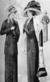481. Дамские костюмы, 1912г. Дамские жакеты приобретают фасон классического мужского пиджака.
