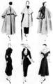 502. «Вог» (Vogue), апрель 1949 г. Через год после изобретения Диором нового стиля («нью лук») коллекция парижского «от кутюр» полностью перешла на новый стиль.