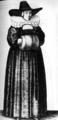 683. Вацлав Голлар, Англичанка в зимней одежде со светлой муфтой. Гравюра. В течение десятилетий мода варьирует размеры воротника типа «мельничный жернов», таким же переменам подвергаются и типы шляп.

