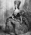 738. Платье времен Людовика XVI. Придворная дама королевы Марии Антуанетты Луиза де Савой-Каринян, принцесса де Ламбаль. Гравюра на меди по картине в Версальской галерее.