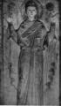 919. Дева Мария молящаяся. Рельеф из Марио в Порто, Равенна. В античное время женщины поверх туники носили пенулу, полудлинную накидку с капюшоном.

