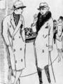 956. «Ле Рир» (LeRire), 1925 г. «О, извините, девушка, я вас приняла за своего жениха». Карикатура высмеивает сходство мужской и женской моды.

