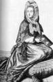 884. И. Д. де Сен Жан, Дама в церкви. Мантилья благородной француженки напоминает испанскую мантилью. 