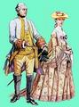 1760 г. Дама в шляпке "bergere" и офицер